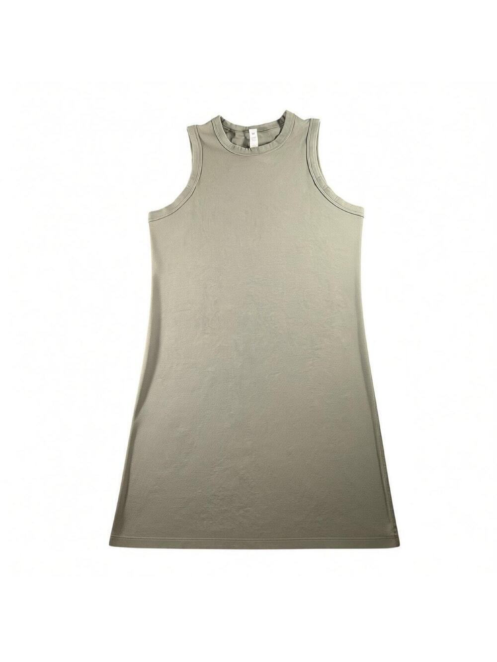 Lululemon Sage Green Sleeveless Midi T-Shirt Dress